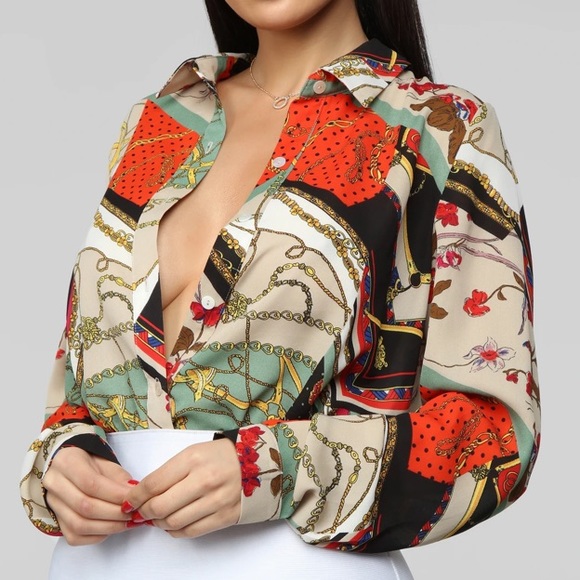 Fashion Nova Tops - Fashion Nova print blouse